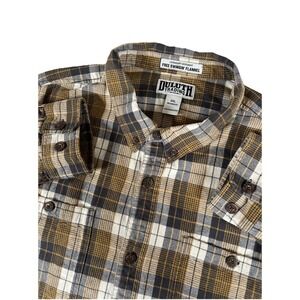 Duluth Trading Co Free Swingin Flannel‎ Shirt Men's 3XL Plaid Relaxed Cabin